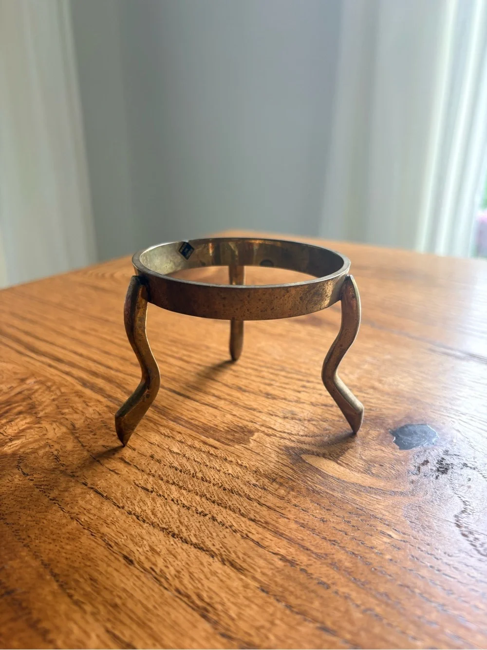 Vintage Brass Three leg Egg Stand - made in India